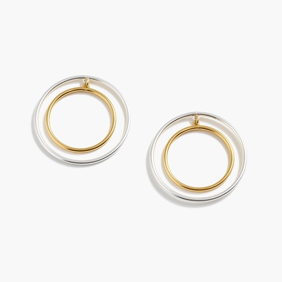 Two Hoops Two Tones Better Than One Earrings - Picture 1 of 6